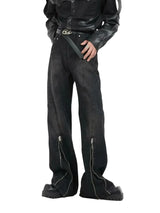Washed Black Flare Jeans