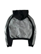 Y2K Striped Color Zip-up Gray Hoodie