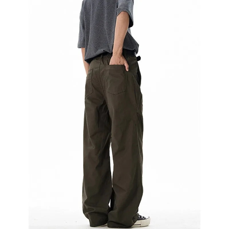 Wide-leg Pleated Lightweight Pants