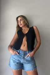 Y2K Tank Top Cardigans For Women Knitted Crochet
