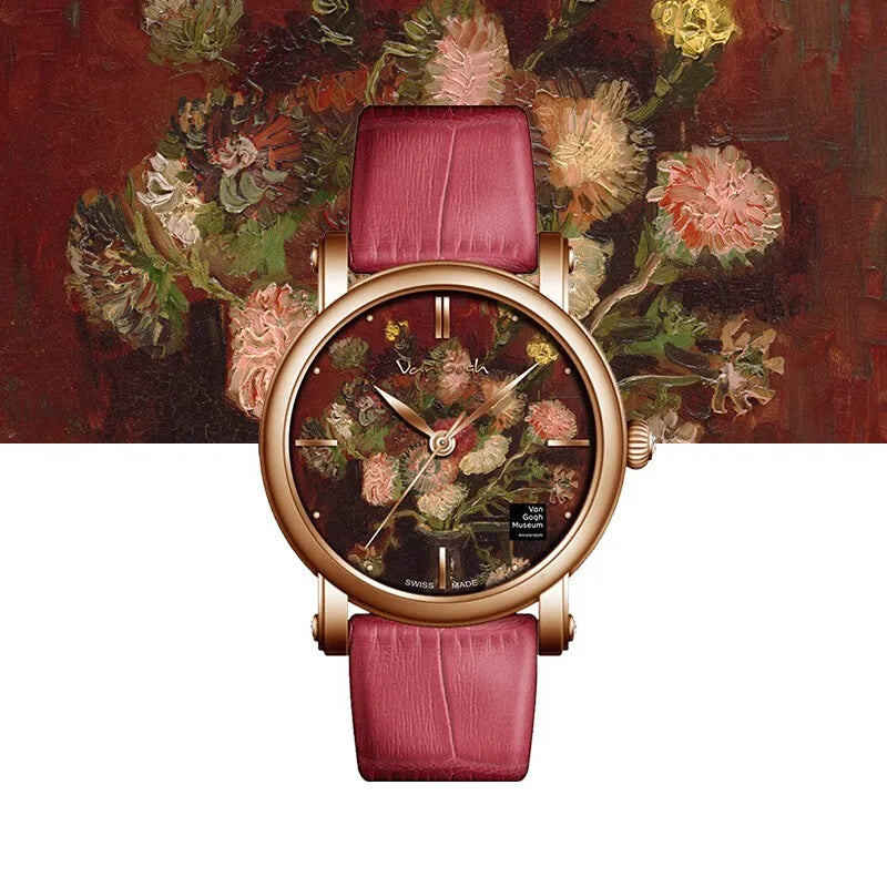 Van Gogh Almond Art Watch