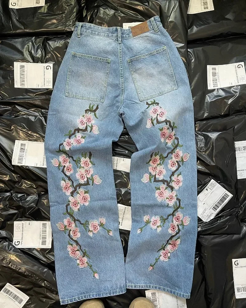 Cherry Blossom Straight Leg Jeans