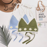 Handmade Knitted Boho Beach Camisoles Crochet Bikini