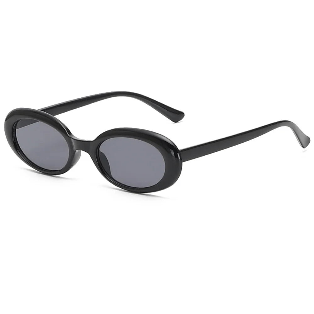 Retro Oval Small Frame Gothic Sunglasses