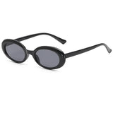 Retro Oval Small Frame Gothic Sunglasses