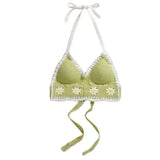 Handmade Knitted Boho Beach Camisoles Crochet Bikini