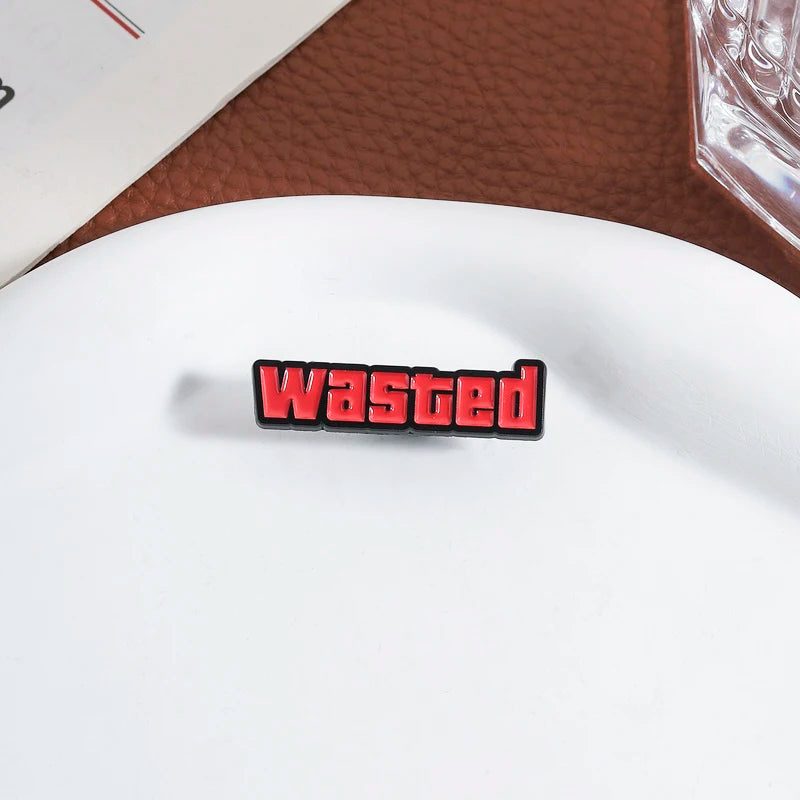 Wasted Enamel Pins