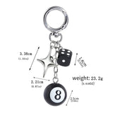 Y2k Dice Billiards Keychain