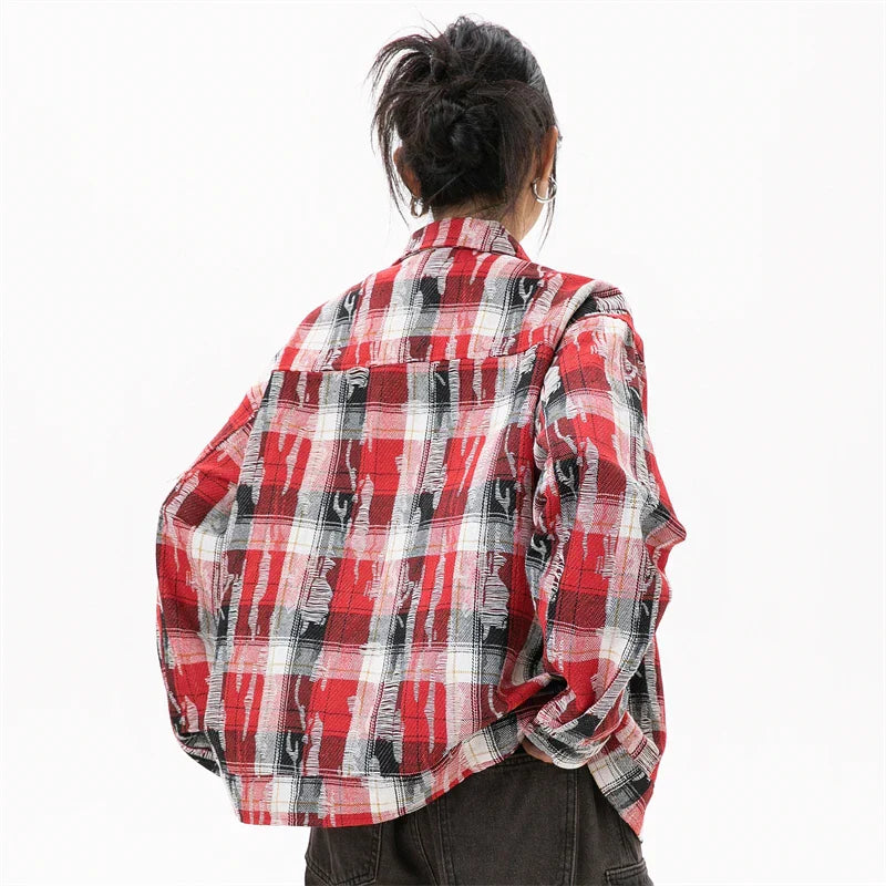 Red Plaid Wool Shirt