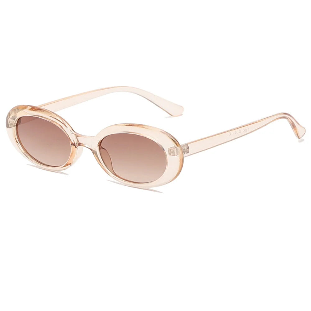 Retro Oval Small Frame Gothic Sunglasses