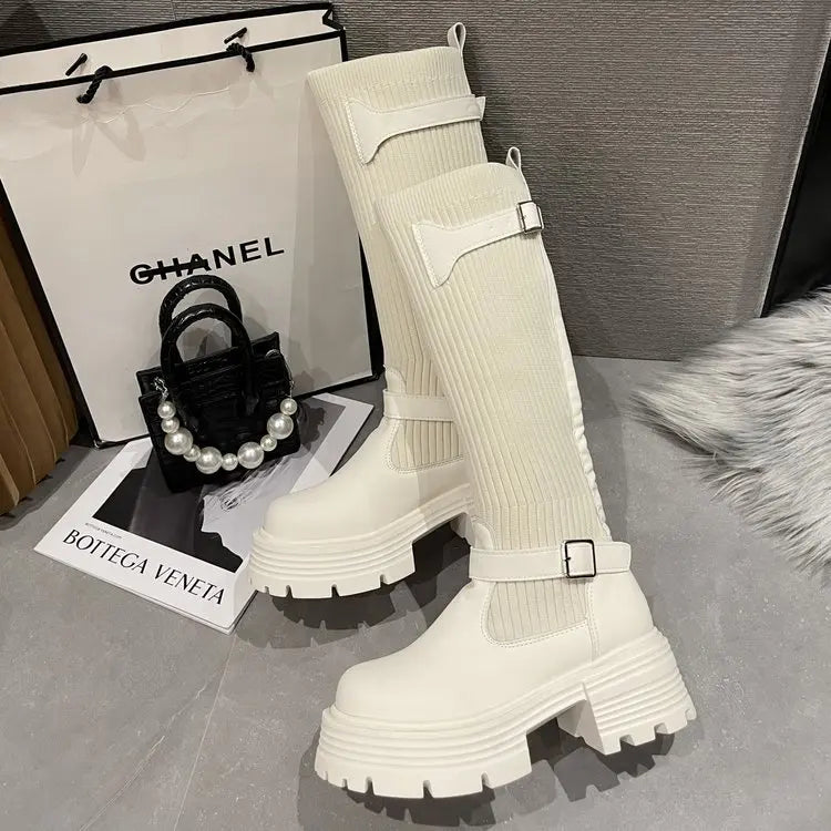 Lolita Zipper Thick Sole Zipper Boots