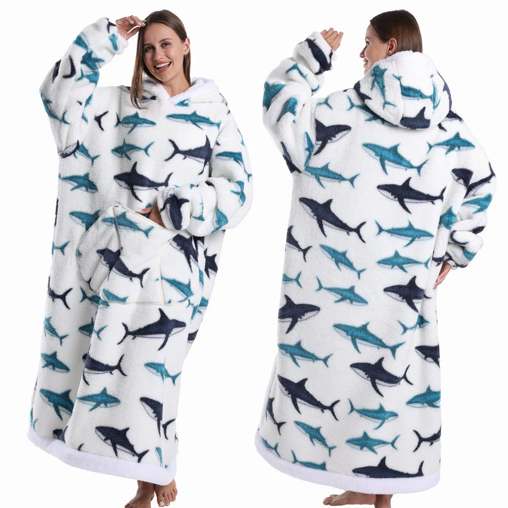 Cartoon Tragbare Homewear Pyjama-Decke