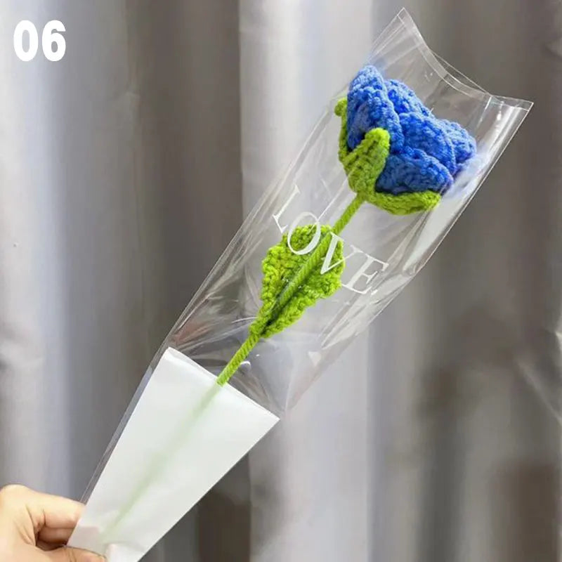 Gestrickter Rosen-Tulpen-Blumenstrauß für Hochzeiten