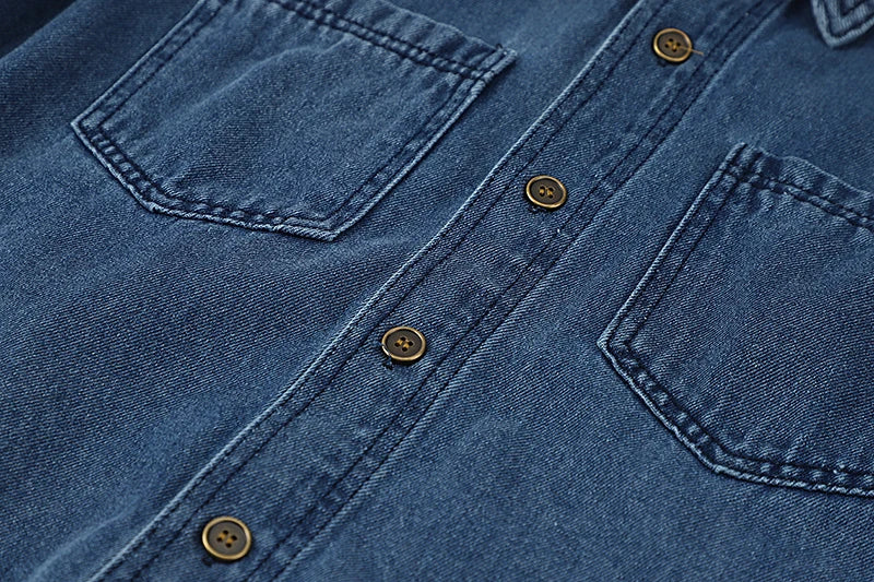 Vintage Denim Cowboy Long Sleeve Shirt