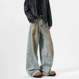 Dirty Loose Fit Metal Denim Jeans