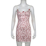 Fairy Core Sweet Cherry Mini Dress