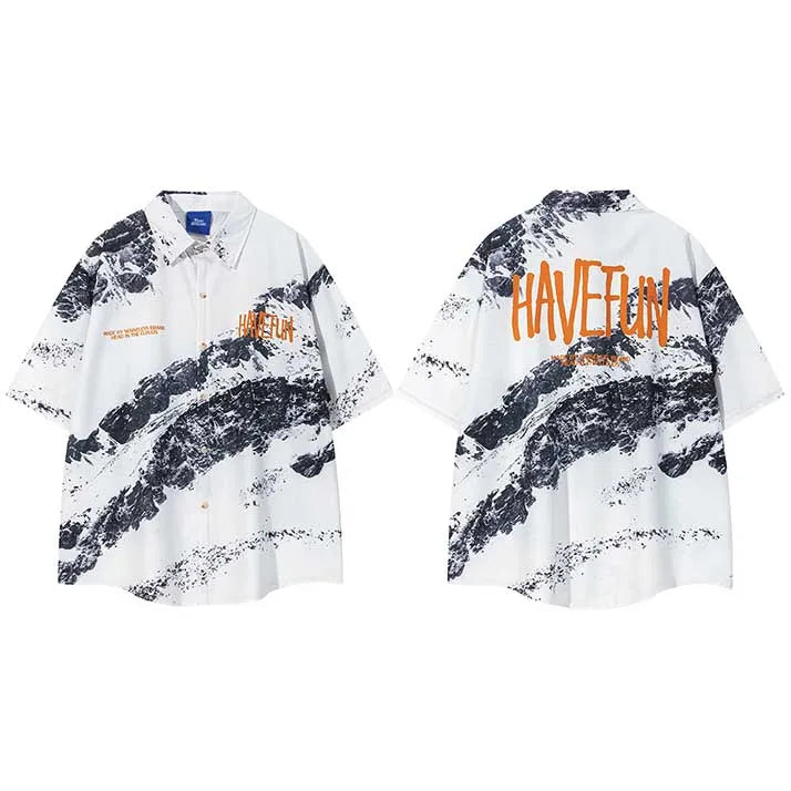 Abstract Summer Short Shirt