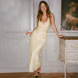 Y2K Vintage Floral Print Maxi Dress