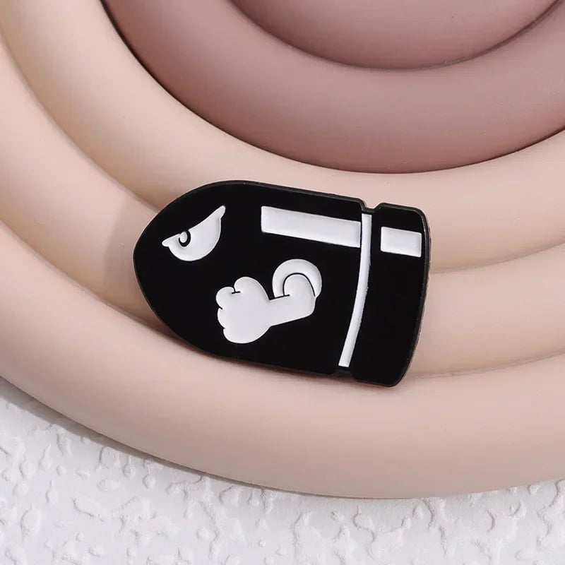 Black Bullet Styling Enamel Pin