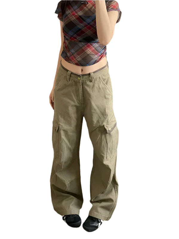 Pantalones Cargo Informales Vintage para Mujer