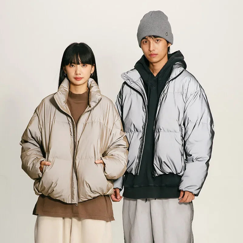 Winter Down Reflective Puffer Jacket