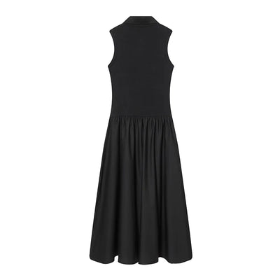 Elegant Black Long Tank Dress