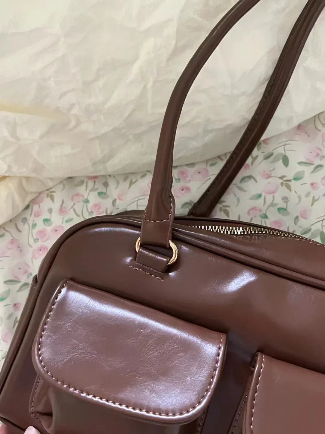 Bolso de hombro Y2K con doble bolsillo