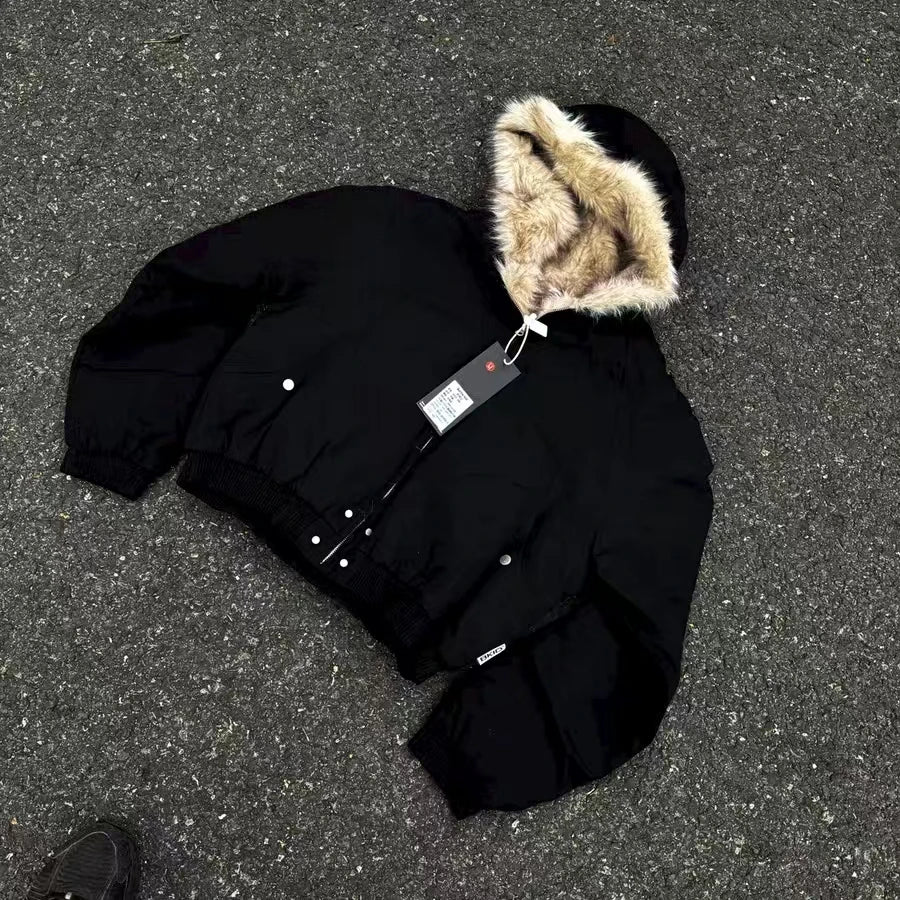 Faux Furr Thickened Zip Up Hoodie