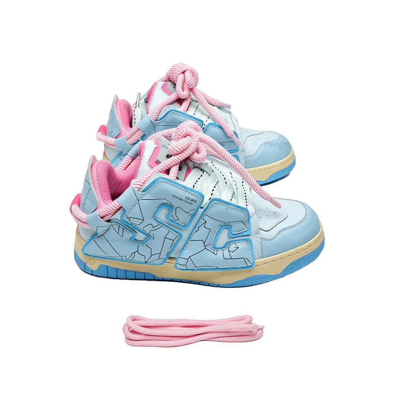 Retro Punk Bunte Schul-Sneaker