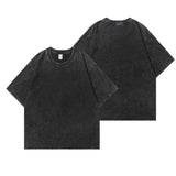 Retro Washed Vintage Solid Color T-Shirt