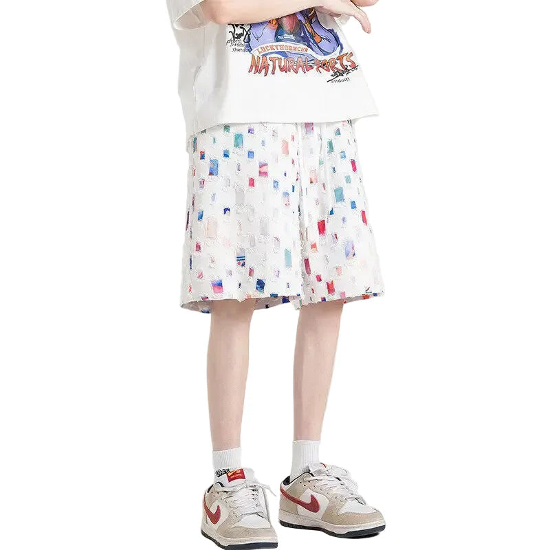 Colorful Plaid Cotton Short
