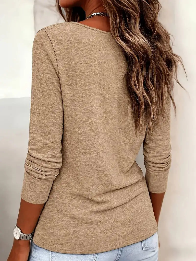 Loose V-neck Women's Top
