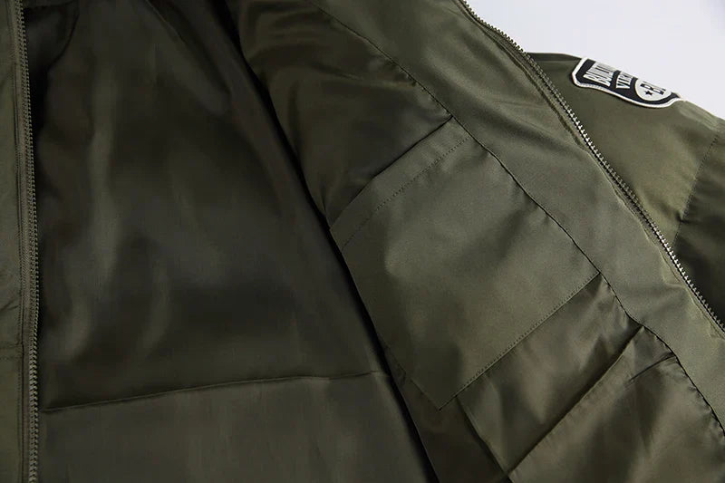 Embroidered Thicken Warm Padded Jacket