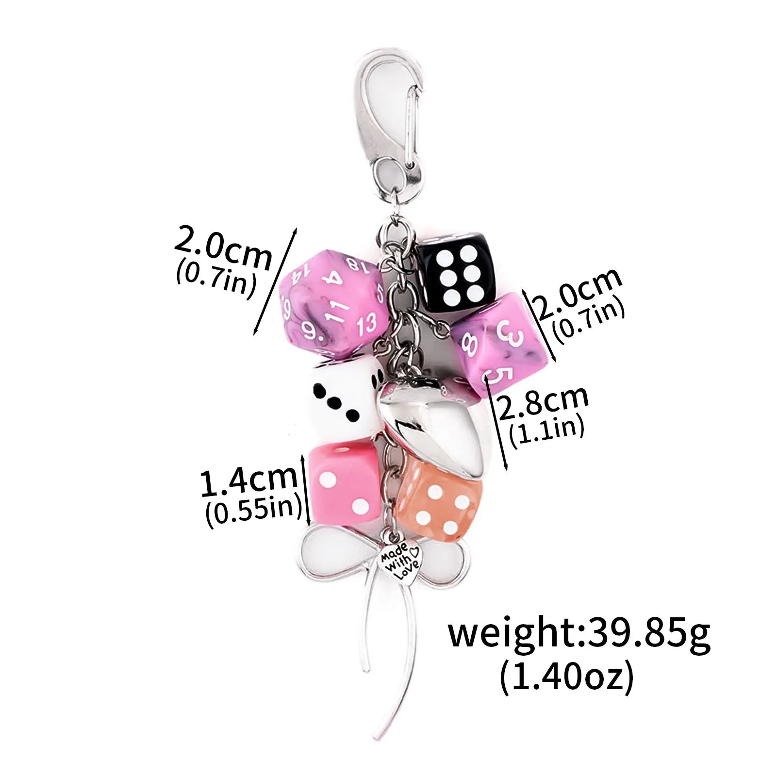 Y2k Dice Billiards Keychain