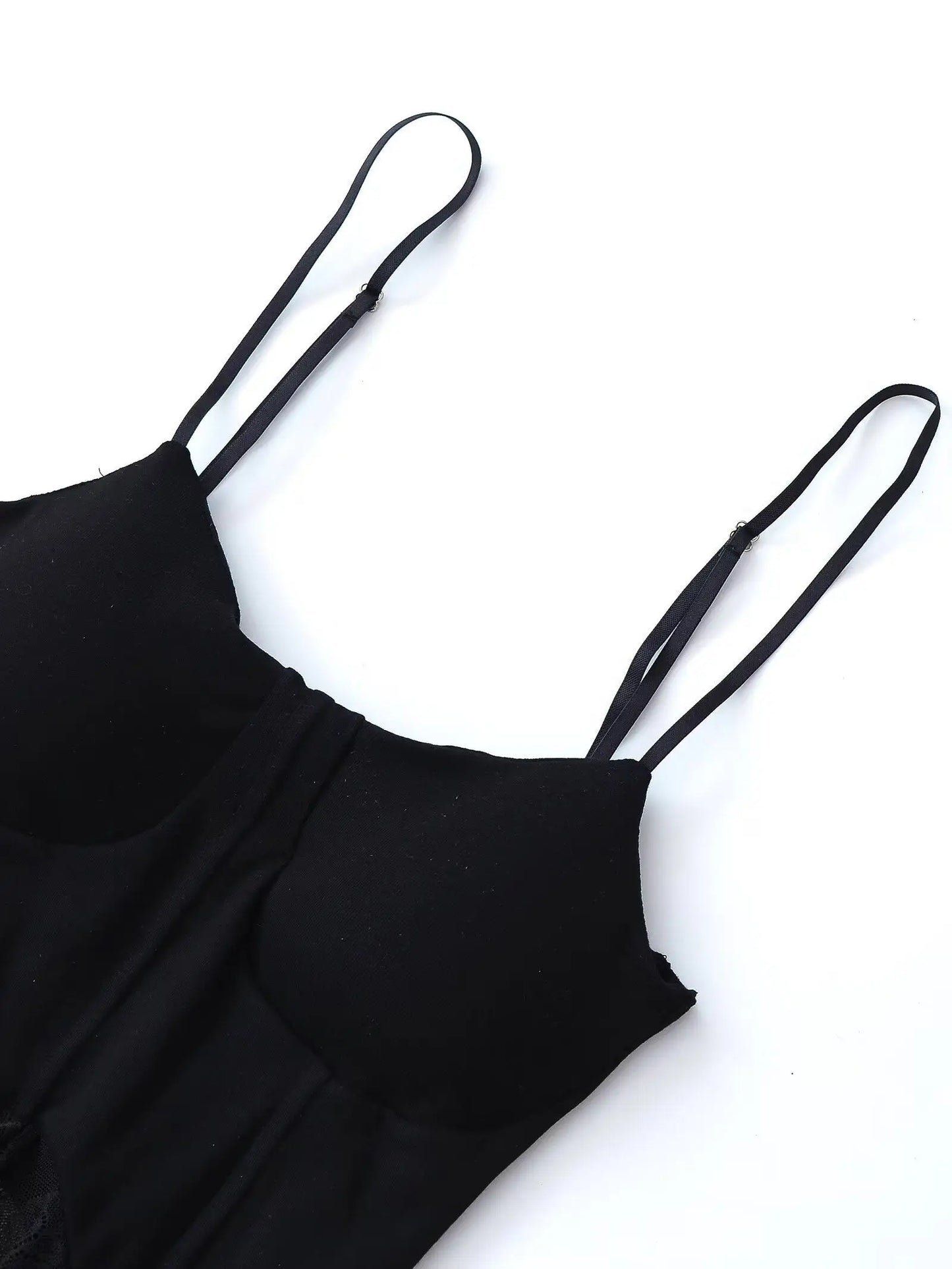 Y2k Coquette Cami Black Korean Top