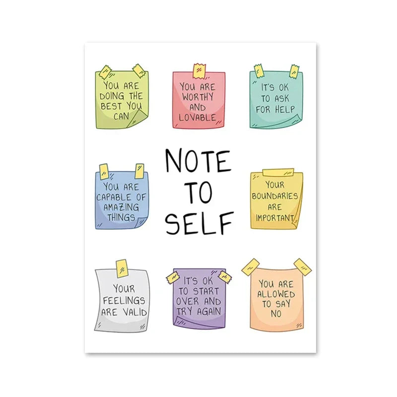 Mental Health Inspiring Quote Poster