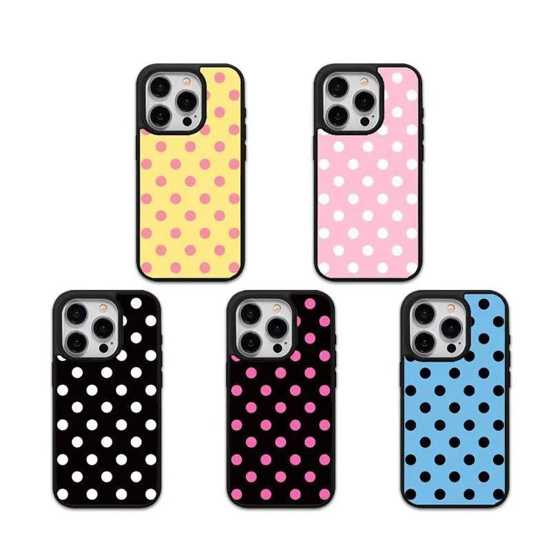 Minimal Solid Color Polka Dot iPhone Cases