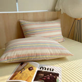 Cotton Pillowcase Colorful Stripe Pillow Case
