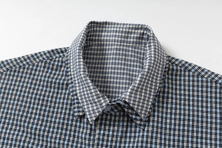 Plaid Double Layered Long Sleeve Shirt