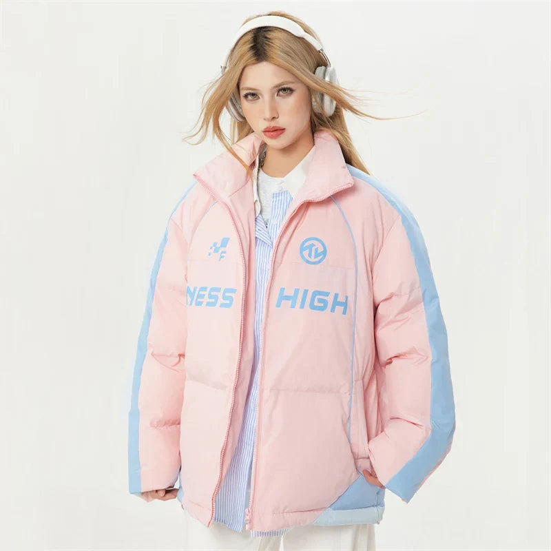 Barbie Core Oversized Women's Puffer Jacket