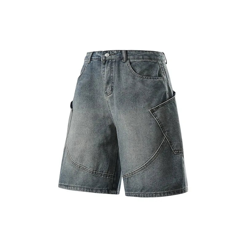 Vintage Denim Cargo Shorts