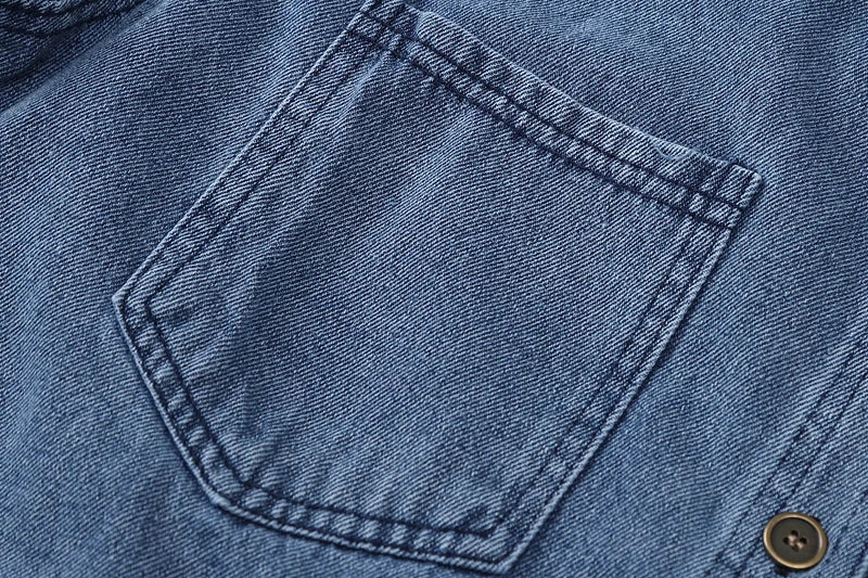 Vintage Denim Cowboy Long Sleeve Shirt