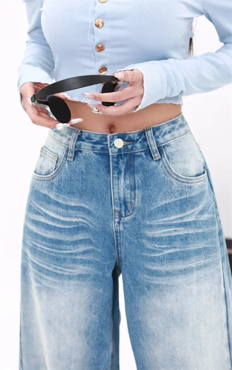 Soft Girl Comfort Straight-Leg Jeans