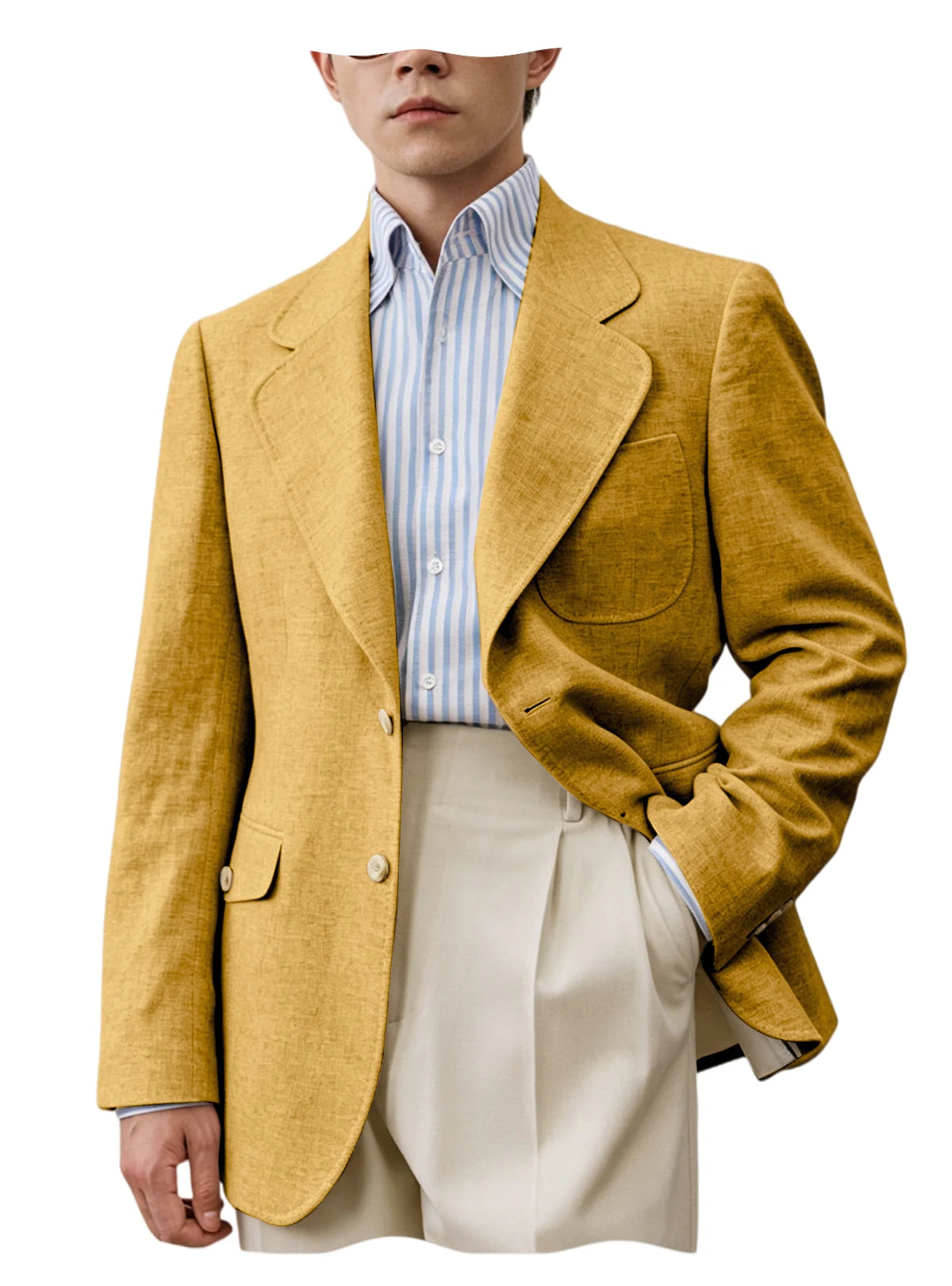 Men's Linen Casual Blazer