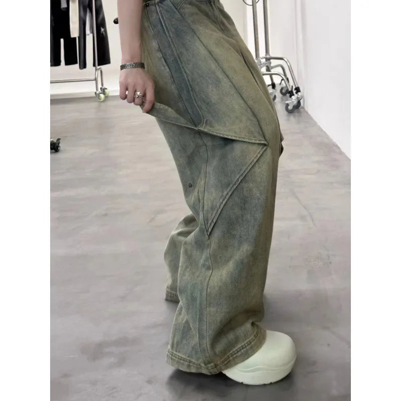 Y2K Layered Denim Jeans
