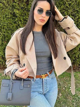 Vintage Women Cropped Jacket