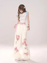 Barbie Core Wide Leg Pants