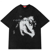 Graphic Half-Face T-Shirt