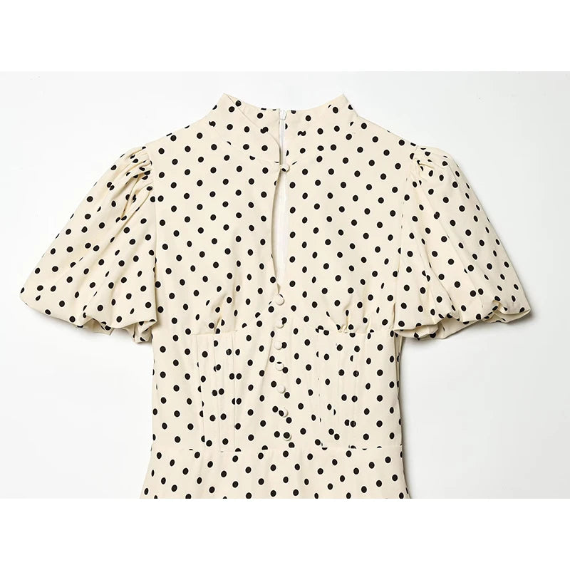 Vintage Black Dot Mini Dress