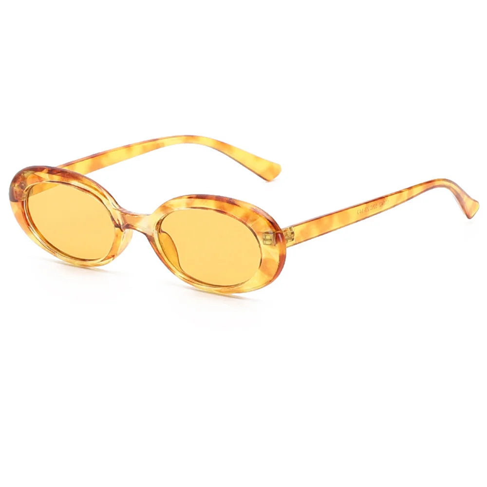 Retro Oval Small Frame Gothic Sunglasses